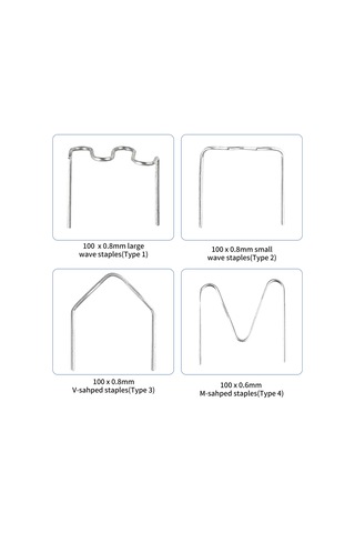 Hangfox 0.8mm 100 Adet Küçük Dalga Paslanmaz Çelik Kaynak Çivi, Otomobil Tampon Tamiri İçin Sıkı Tutuşlu Onarım Aracı