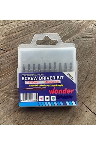 Wonder İmpact Pro Tork9 Mıknatıslı Tork Uç Seti Tork Uç Takımı T9mm 10pcs Matkap Ucu