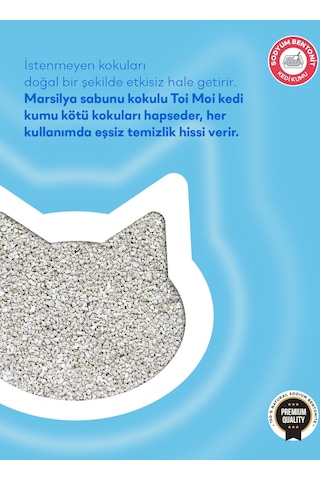 Toi Moi Marsilya Sabun Kokulu Sodyum Bentonit Kedi Kumu 2 x 10 L