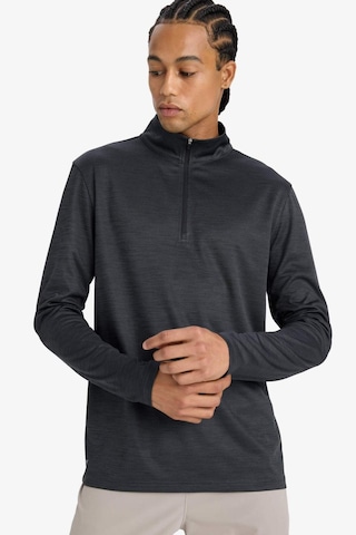 Defacto Defactofit Slim Fit Dar Kesim Dik Yaka Çabuk Kuruyan Nefes Alabilen Esnek Kumaş Fermuarlı Sporcu Uzun Kollu Body E9358ax25auar160 Antrasit