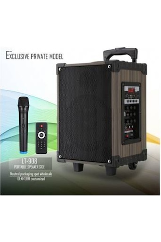 Lt - 908 Super Bass Şarjlı Mikrofonlu Hoparlör Sistemi