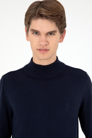 U.S. Polo Assn. Erkek Slim Fit Yarım Boğazlı Lacivert Basic Kazak 50288887-VR033