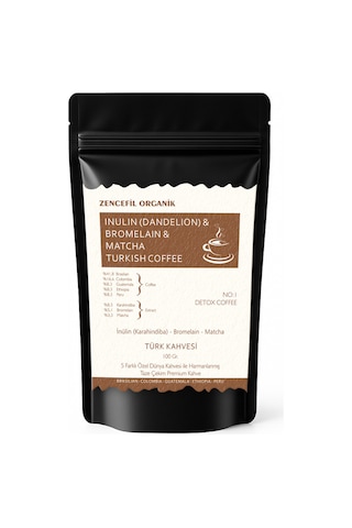 Zencefil Organik İnülin Ve Bromelain Coffee Türk Kahvesi 100 G