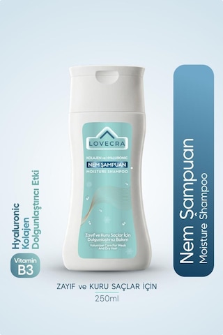 Kolajen Ve Hyaluronic Nem Şampuan Zayıf Kuru Saçlar İçin Dolgunlaştırıcı Bakım Ve Nem 250 Ml Kuru