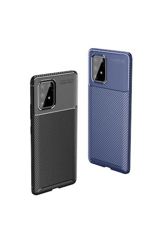Samsung Uyumlu Galaxy A91 S10 Lite Kılıf Zore Negro Silikon Kapak Kahverengi