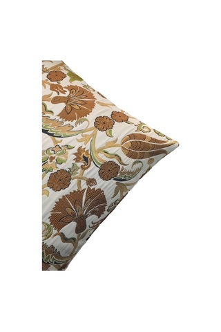 Lale Desenli Osmanlı Motif Altın Yaldızlı Kırlent Kılıfı 45 Cm*45 Cm
