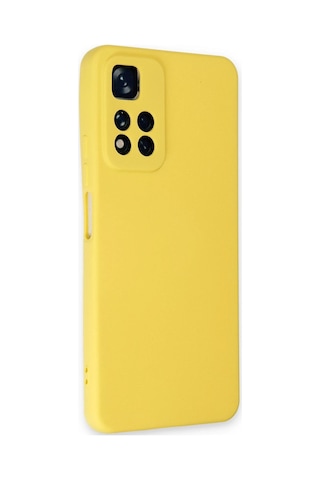 Newface - 436 - Xiaomi Redmi Note 11 Pro Plus 5g Kılıf Nano İçi Kadife Silikon - Csmo-tex - - Sarı