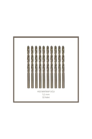 Hss Matkap Ucu 5,5 Mm, Metal, Ahşap, Plastik İçin 10 Adet