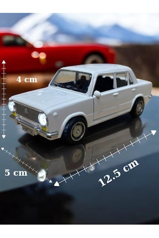 Metal Çek Bırak Murat 124 Araba Beyaz Sesli Ve Işıklı 1/36 Ölçek Diğer