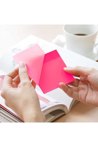 Stıckn 76x76 Yarı Saydam Neon Pembe 50 Yaprak