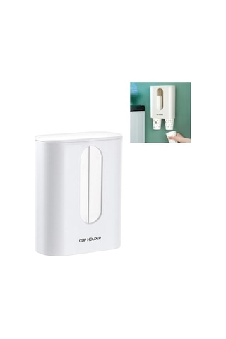 Besthome1 Ev Punch-pembe Duvara Monte Tek Kullanımlık Kağıt Bardak Alıcısı Otomatik Su Bardağı Tutucu Dağıtıcı Pembe