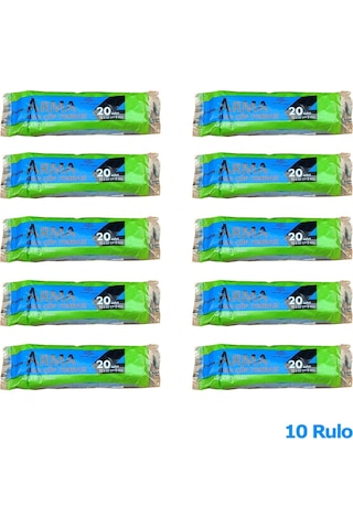 Arma Mavi Orta Boy 55 x 60 CM - 30 Litre Çöp Torbası Poşeti - 20 Adetlik 10  Rulo