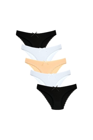 New Lilla 1101 Bikini Kadın T. Dantelli Külot Paketi (555344035) Çok Renkli