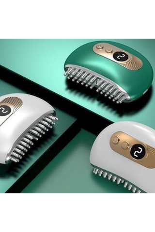 1 Adet Akıllı Elektrik Akımlı Ems Titreşimli Masaj Tarağı Kademeli Yüz Masaj Aleti Aparatı 4741 Açık Mavi