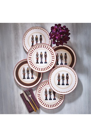 Fecra Kurşun Asker 6 Parça Servis Tabağı Seti