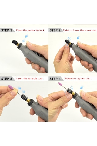 5 Hız Modlu Yüzey Oyma Zımpara Parlatma ve Kesme Aracı 3.7V Yeşil