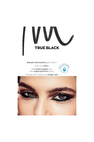 Avon Kohl Sünger Uçlu Suya Dayanıklı Göz Kalemi True Black 2'li