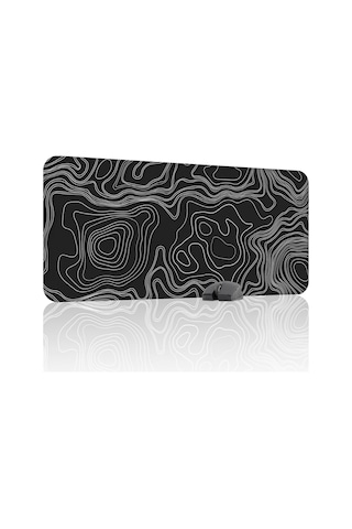 Topography Kaymaz Dikişli Kauçuk Oyuncu Mousepad V5 - 90x40 Xxl Gaming Mouse Pad Fare Altlığı