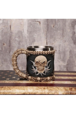 Karayip Korsanları Kuru Kafa İskelet Tasarım Kupa Bardak
