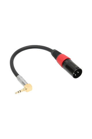 Yaleker L-shape 3.5mm Trs Erkekden Xlr Erkek Audio Kablosu, 24k Altın Kaplama, Gürültü Azaltma, 1m, Bilgisayar/mp3/dvd/tv Uyumlu, Pvc + Metal Malzeme