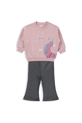 Civil Baby Unicorn Baskılı 6-18 Ay Takım - Pembe Pink Pastel
