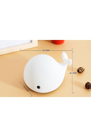 Reedark Deniz Balığı Şekilli Silikon Gece Lambası - Usb Şarjlı 7 Renkli Dokunmatik Fonksiyonlu Çocuklar İçin Hediyelik Lamba Diğer