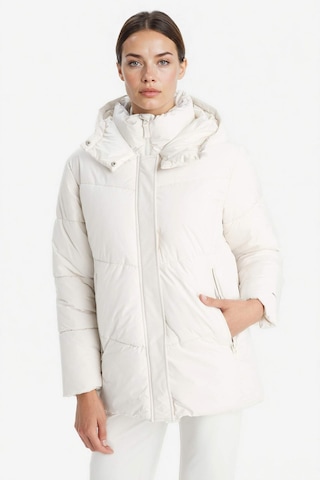 Defacto Su İtici Regular Fit Yarım Polar Astarlı Kapüşonlu Fermuarlı Kışlık Mont A1553AX23WN Bej