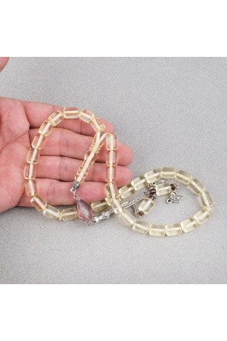 Su Damlası Damla Kehribar Alpaka Püskül Kapsül Kesim 8x11mm Tesbih