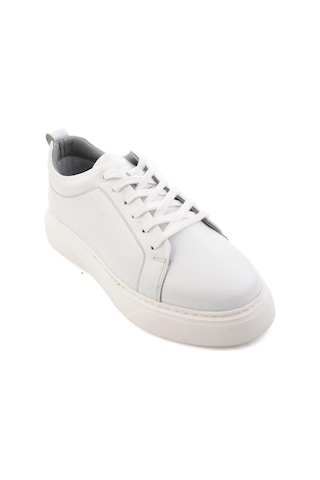 Bambi Beyaz Hakiki Deri Erkek Sneaker E01082102043