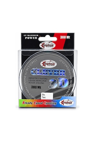 Özel Seri Deniz İpi Spor Açık Hava Captain Clever 3d Smooth 300mt Monofilament Misina 0.40mm