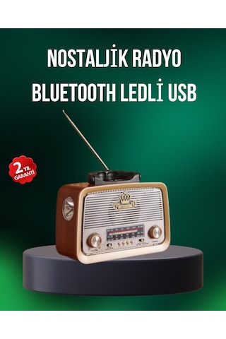 Taşınabilir Nostalji Radyo Usb Aux Girişli
