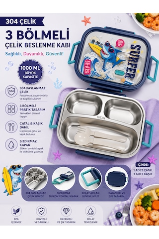 Muzeko Hello Enjoy Balık Desen 3 Bölmeli Paslanmaz Çelik Yemek Kabı Sızdırmaz Kapaklı Taşınabilir Diyet Beslenme Kabı 887 Lacivert 1000ml Koyu Mavi Muzeko Hello Enjoy Balık Desen 3 Bölmeli Paslanmaz Çelik Yemek Kabı Sızdırmaz Kapaklı Taşınabilir Diyet Beslenme Kabı 887 Lacivert 1000ml Koyu Mavi