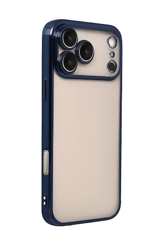 Apple, Uyumlu iPhone 17 Pro Kamera Korumalı Lensli Silikon Lacivert