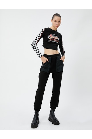 Koton Jogger Eşofman Altı Fermuarlı Cep Detaylı Beli Lastikli Siyah 4wal40090ık 4WAL40090IK999 Siyah