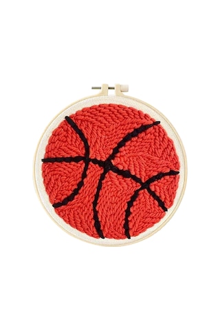 Yunboo Basketbol Desenli El İşleri Kumaş İpi Takımı: Başlangıçcı Dost, İngilizce Talimatlı, 20x20cm, Görseli Yok Multirenkli, Yün İpi Diğer