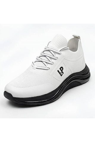 Daytex 1112 Erkek Siyah Triko Knit İthal Taban Sneaker Beyaz