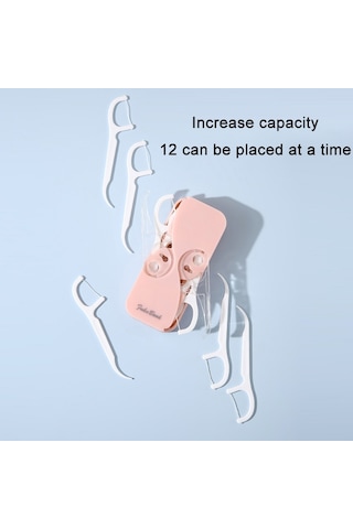 Sones Fukubook Taşınabilir Mini Otomatik Açılıp Kapanan Diş İpi Saklama Kutusu Diş İpi İle Yeşil