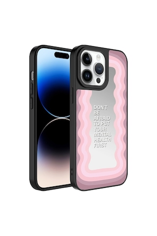 Apple Uyumlu iPhone 14 Pro Kılıf Aynalı Desenli Kamera Korumalı Parlak Zore Mirror Kılıf