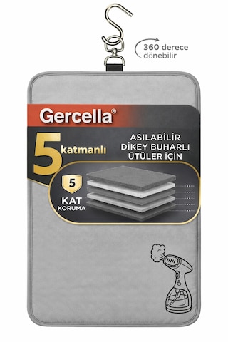 Gercella Dikey Buharlı Ütü Matı Pedi 360 C Dönebilen Askılı Isı Geçirmeyen Dikey Ütü Aksesuarı Gri Gercella Dikey Buharlı Ütü Matı Pedi 360 C Dönebilen Askılı Isı Geçirmeyen Dikey Ütü Aksesuarı Gri
