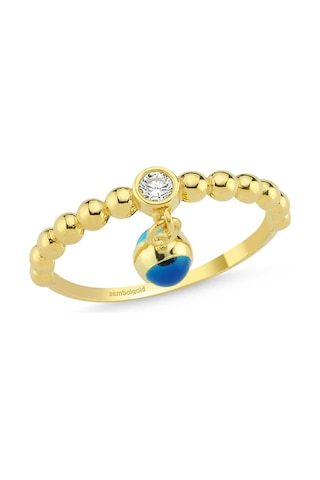 Sembolgold Nazar Boncuk'lu Altın Yüzük 14k Gold