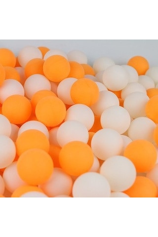 100 Adet Masa Tenisi Topu Pinpon Topu Orta Kalite Beyaz - Çok Renkli