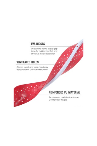 Geeksen Beyaz Pu+eva Raket Eldeki Kayışları - Ter Emici, Dayanıklı, 5 Adet Paket 110cm X 2.5cm