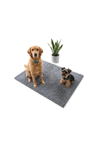 Süper Emici Mikrofiber Köpek Kapı Paspası, Yıkanabilir Şönil Evcil Hayvan Halısı, Hızlı Kuruyan Giriş Paspas