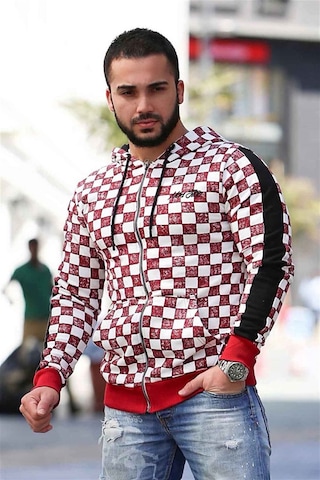 Madmext Erkek Bordo Kapşonlu Sweatshirt 2746 Bordo