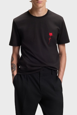 Hugo % 100 Pamuk Regular Fit Bisiklet Yaka T Shirt Erkek T Shirt 50574447 001 Siyah