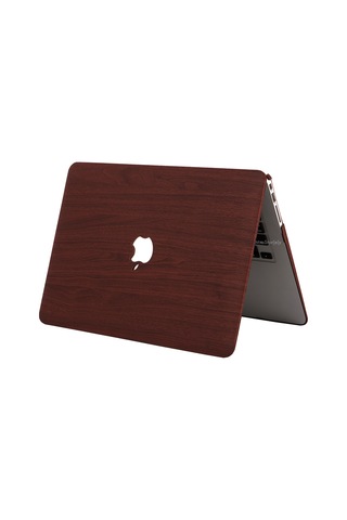 Macbook Air Kılıf 13 İnç Wood01 Eski Usb'li Model 2010-2017 A1369 A1466 İle Uyumlu Kahverengi