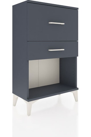 Arges Komodin 2 Çekmeceli 60x30x96 Antrasit-antrasit Antrasit
