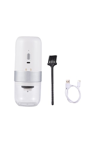 Ruicoo Taşınabilir Usb Şarjlı Elektrikli Kahve Değirmeni - 304 Paslanmaz Çelik Ve Seramik Öğütücü 250g Kapasiteli Beyaz