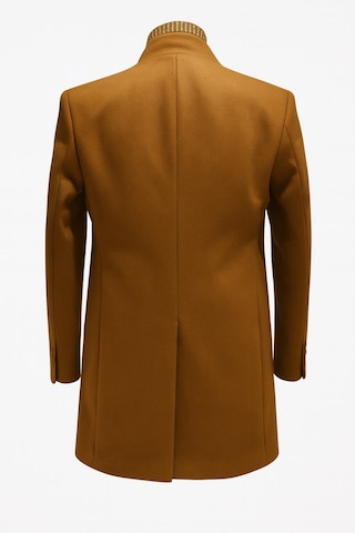 Plus Scorpion Erkek Uzun Kaşe Kaban İtalyan Kesim Slim Fit Şık Model Taba