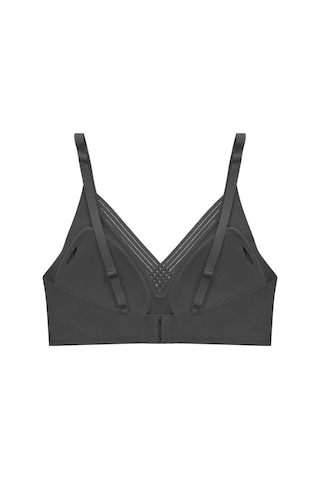 Cottonill Seamless Bra - Lucent Siyah Lazer Kesim Balensiz Ön Çapraz Şerit Detaylı Kadın Sütyen